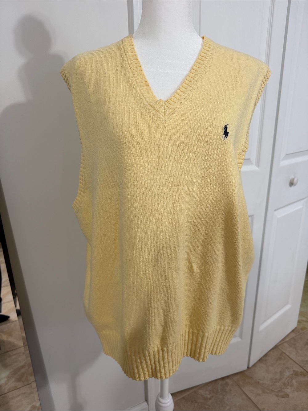 Polo by Ralph Lauren Pale Yellow Cotton Knit Sweater women/Men